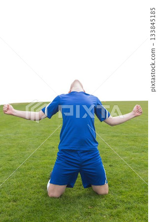 Football player celebrating Football player celebrating 133845185