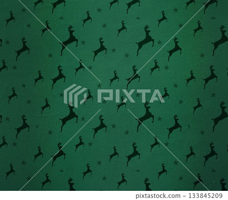 Digitally generated Green reindeer pattern Digitally generated Green reindeer pattern 133845209