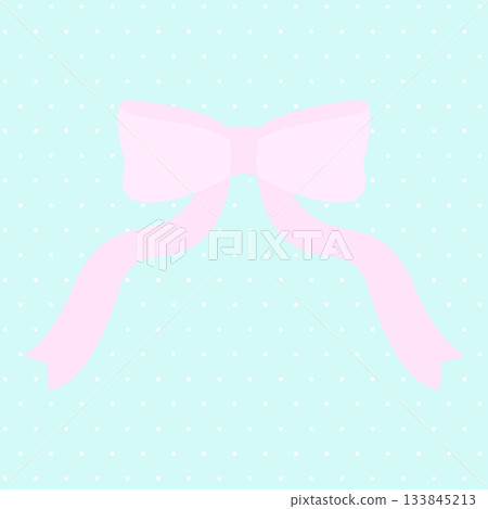 Cute pastel colored ribbon illustration in pink Cute pastel colored ribbon illustration in pink 133845213