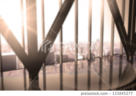 Reflection of metal grate on tiled floor Reflection of metal grate on tiled floor 133845277