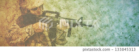 Military training in the camp 133845313