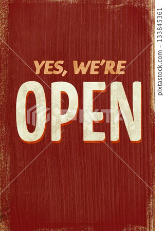 Yes were open text against wooden background 133845361