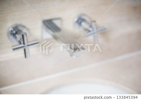 Close-up of modern faucet 133845394