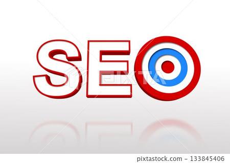 Digitally generated The word seo with target Digitally generated The word seo with target 133845406