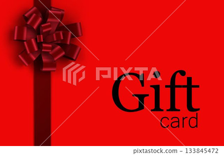Gift card with festive bow 133845472
