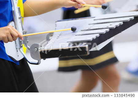 行進樂隊遊行樂器 133845490