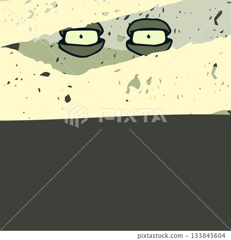 Illustration of spooky eyes Illustration of spooky eyes 133845604