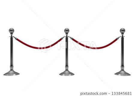 Close up of queue barrier Close up of queue barrier 133845681