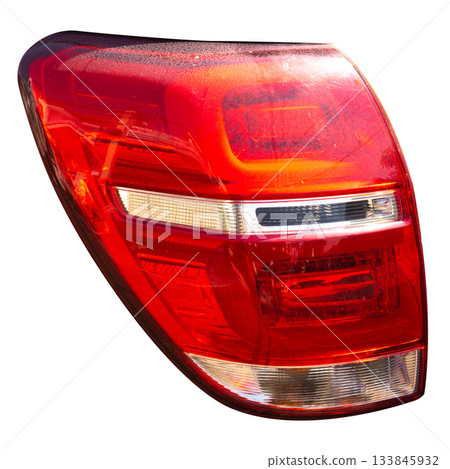 Car tail lights isolated on white background Car tail lights isolated on white background 133845932