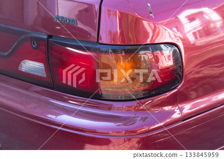 Car tail lights isolated on white background Car tail lights isolated on white background 133845959