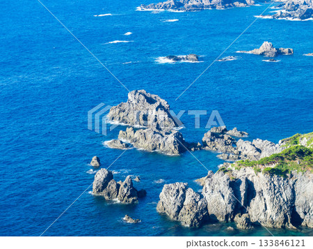 Dynamic and beautiful scenery seen from the Kanbiki Observatory on Shikinejima Island Dynamic and beautiful scenery seen from the Kanbiki Observatory on Shikinejima Island 133846121