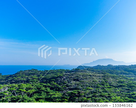 Dynamic and beautiful scenery seen from the Kanbiki Observatory on Shikinejima Island 133846162