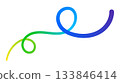 Colorful liquid motion path illustration abstract gradient line design. 133846414