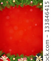 Elegant festive background template for christmas greeting card or seasonal banner with copy space. 133846415
