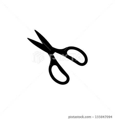 scissors silhouette icon cutting tool illustration scissors silhouette icon cutting tool illustration 133847094