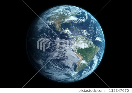 Computer gbraphic image of earth 133847670