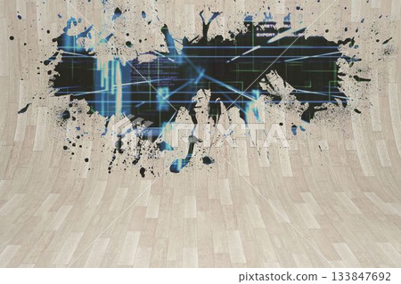 Splash showing technology interface Splash showing technology interface 133847692