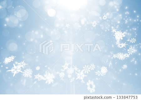 Blue design with white snowflakes 133847753