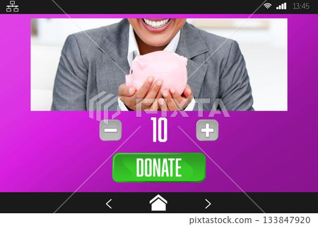 Vector icon of donation, Close-up 133847920