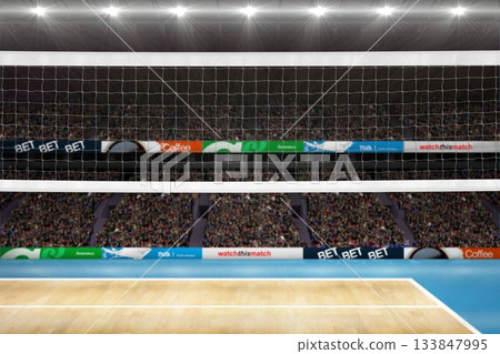 Digitally composite image of stadium Digitally composite image of stadium 133847995