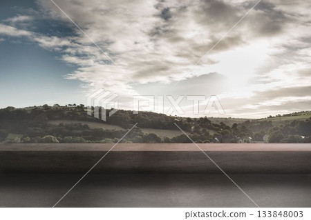 View of landscape from balcony 133848003