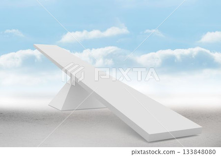 White scales in front of clouds White scales in front of clouds 133848080