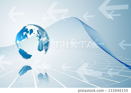 Global business graphic in blue Global business graphic in blue 133848150