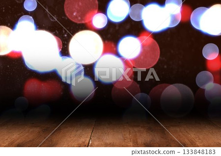 Shimmering light design over boards 133848183