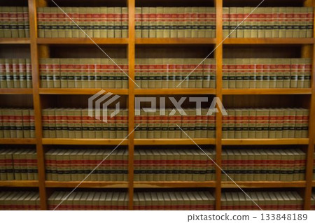 Full frame shot of bookshelf in school 133848189