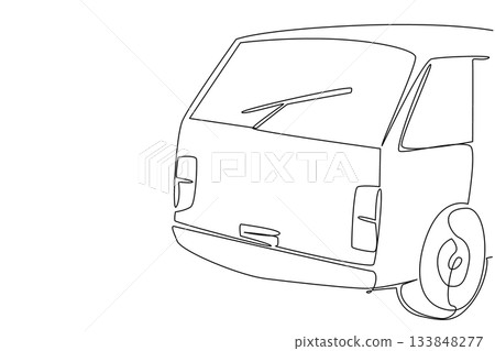 Single one line drawing the back of the car and there is a wiper. Functions to clean the rear window of the car. No dust. National Check Your Wipers Day. Continuous line design graphic illustration Single one line drawing the back of the car and there is a wiper. Functions to clean the rear window of the car. No dust. National Check Your Wipers Day. Continuous line design graphic illustration 133848277