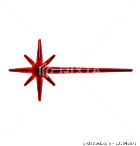 Plump, glossy 3D icon of a shining meteor. Blood-red decorative illustration Plump, glossy 3D icon of a shining meteor. Blood-red decorative illustration 133848672