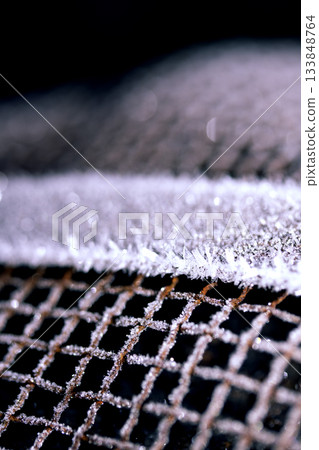 Abstract Frosty Ice Background in Blue natureal frost Abstract Frosty Ice Background in Blue natureal frost 133848764