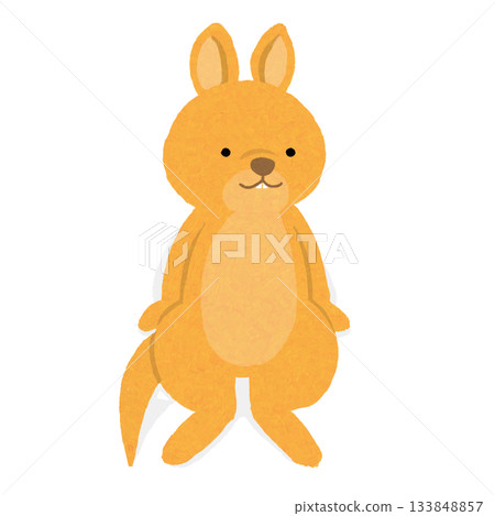 Sitting orange wallaby (kangaroo) 133848857