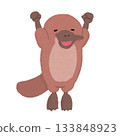 Smiling Platypus stretching 133848923