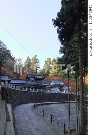Autumn leaves around the Jibutsudo and main hall seen from the approach to Unpenji Temple, the 66th temple of the Shikoku Pilgrimage Autumn leaves around the Jibutsudo and main hall seen from the approach to Unpenji Temple, the 66th temple of the Shikoku Pilgrimage 133848943