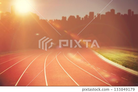 Composite image of race track Composite image of race track 133849179