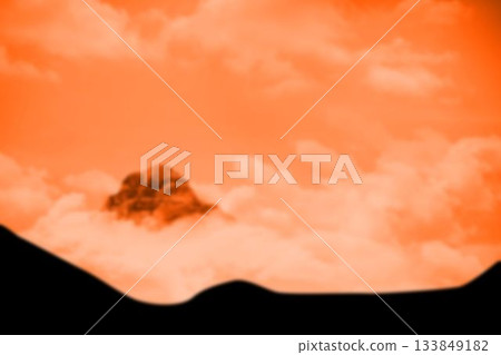 Mountain against stormy clouds 133849182