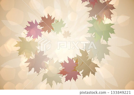 Autumnal leaf pattern in warm tones 133849221
