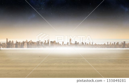 Beautiful landscape of an urban city 133849281