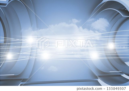 Abstract white cloud design 133849307