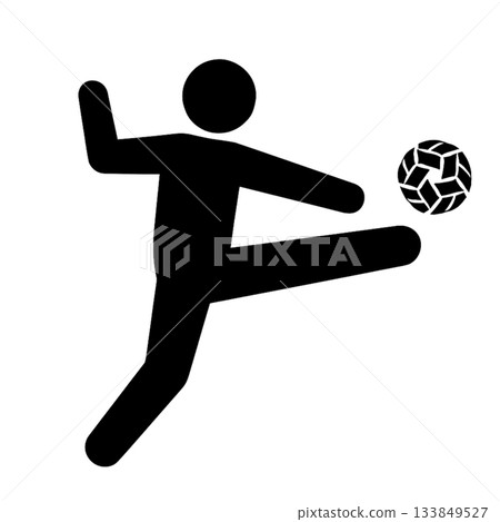 Pictogram of a person playing sepak takraw Pictogram of a person playing sepak takraw 133849527