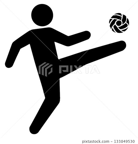 Pictogram of a person playing sepak takraw Pictogram of a person playing sepak takraw 133849530