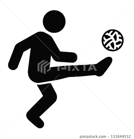 Pictogram of a person playing sepak takraw Pictogram of a person playing sepak takraw 133849532