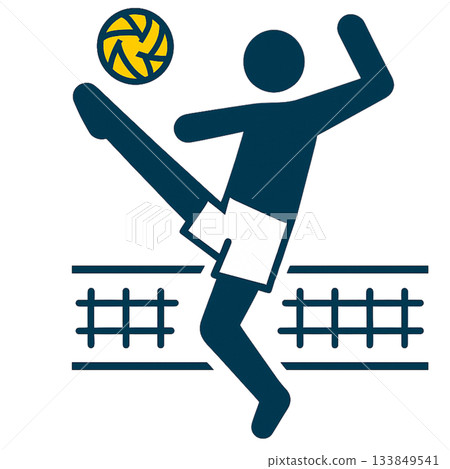 Pictogram of a person playing sepak takraw Pictogram of a person playing sepak takraw 133849541