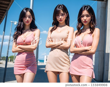 年輕女子夏天 133849908