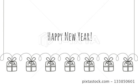 Happy New Year banner Vector graphics Happy New Year banner Vector graphics 133850601