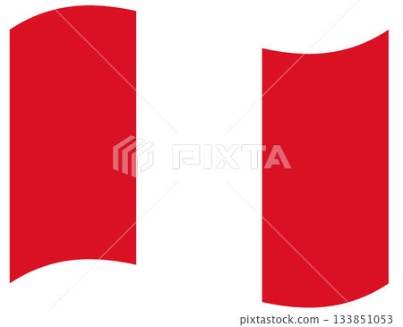 Civil waving flag of Peru isolated. Civil waving flag of Peru isolated. 133851053