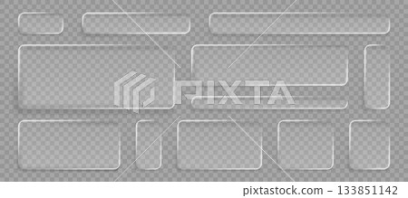 Liquid glass ui rectangle button collection 133851142