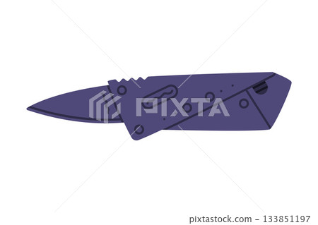 Knife as Self-defense Tool and Equipment for Protection Vector Illustration Knife as Self-defense Tool and Equipment for Protection Vector Illustration 133851197