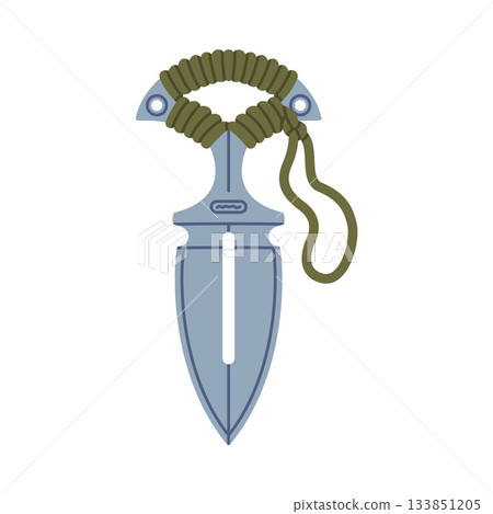 Knife as Self-defense Tool and Equipment for Protection Vector Illustration 133851205